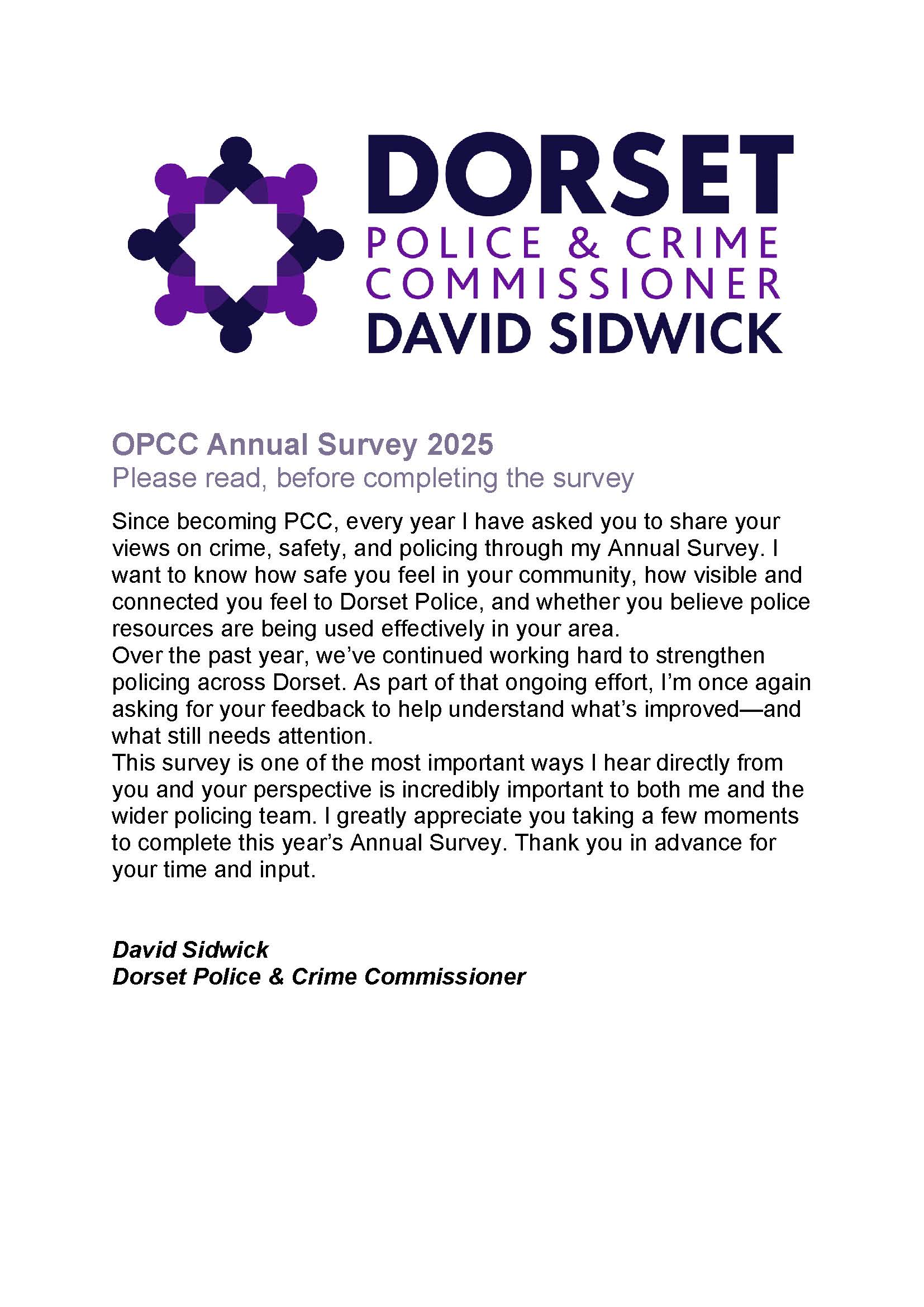 Dorset PCC Annual Survey 2025